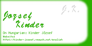 jozsef kinder business card